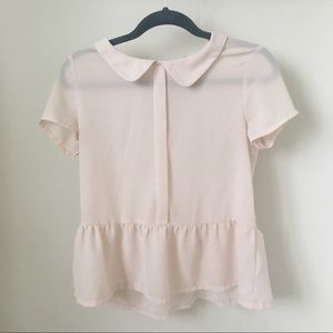 Pink Peplum Blouse